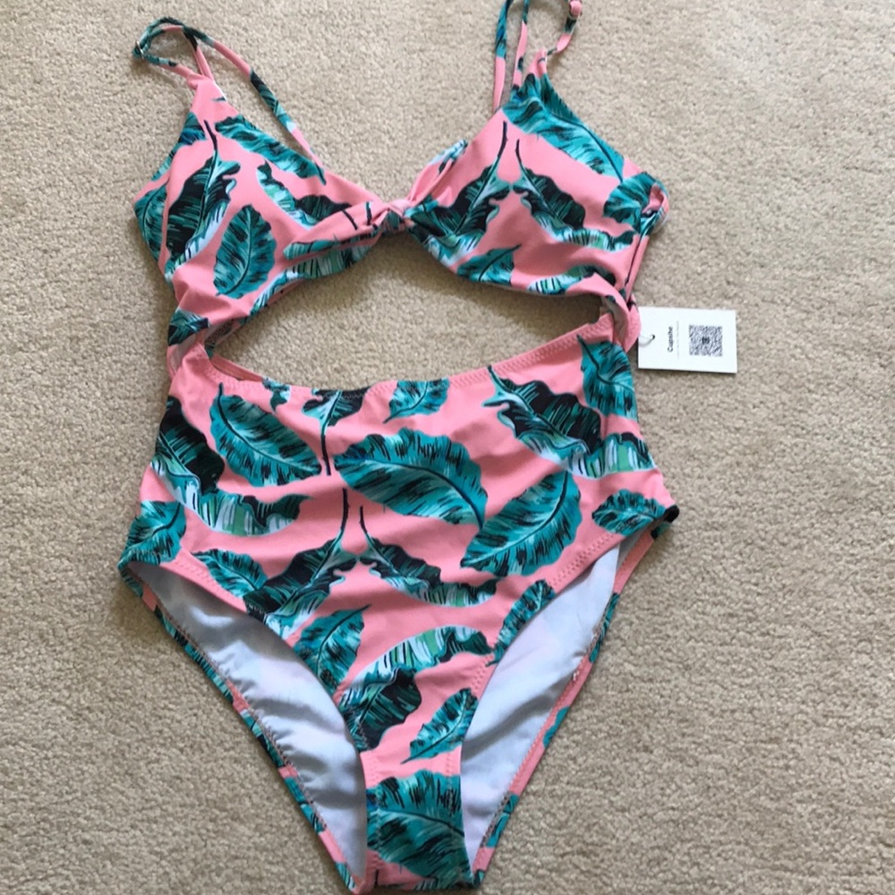 Cupshe palm leaf cutout one piece